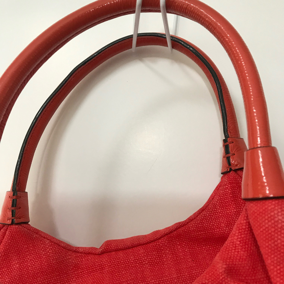 Kate Spade NY Red Ombre Fade Canvas Satchel Shoulder Bag with Pink Lining EUC - Picture 5 of 10
